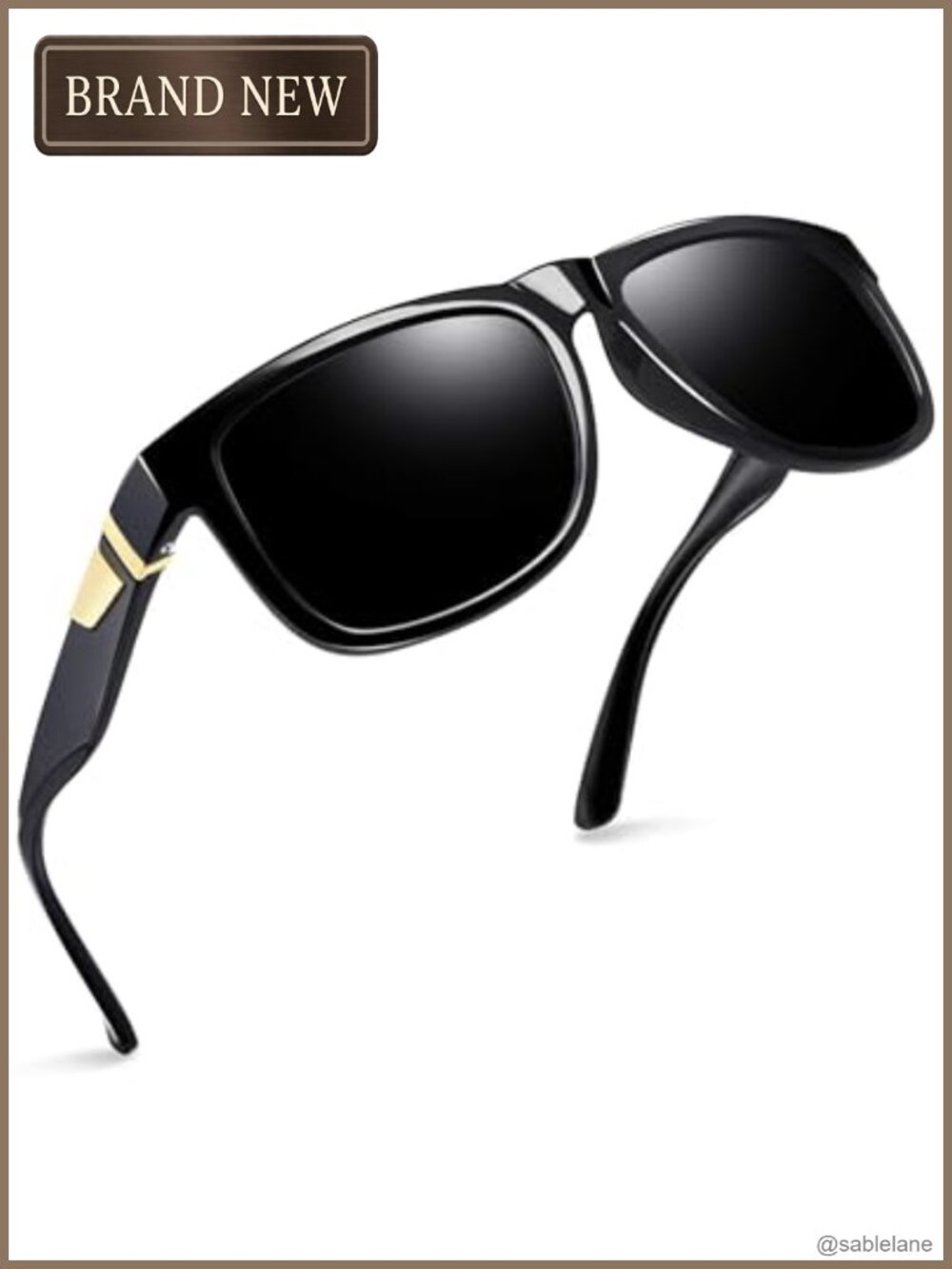 Polarized Square Sunglasses UV400 Protection Unisex Oversized Frame